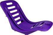 Set van 3x stuks kunststof strand kuipstoel met bekerhouder paars voor volwassenen - Stapelbare campingstoel