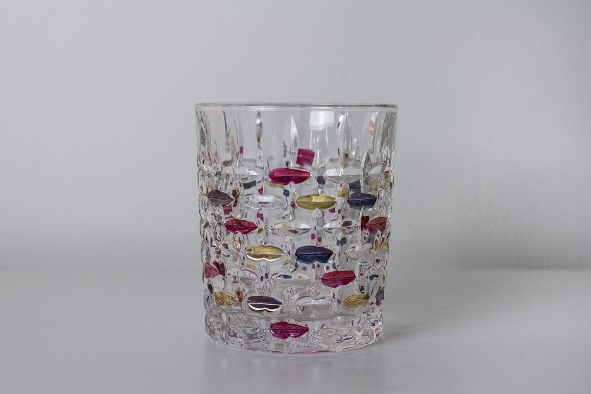 Montreal whisky glas met kleurrijke decoratie