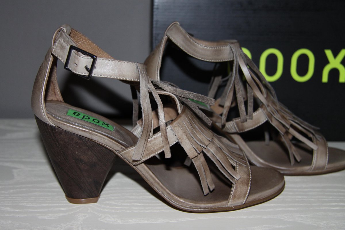 Outlet sandaal Taupe - Merk Epox - Maat: 36