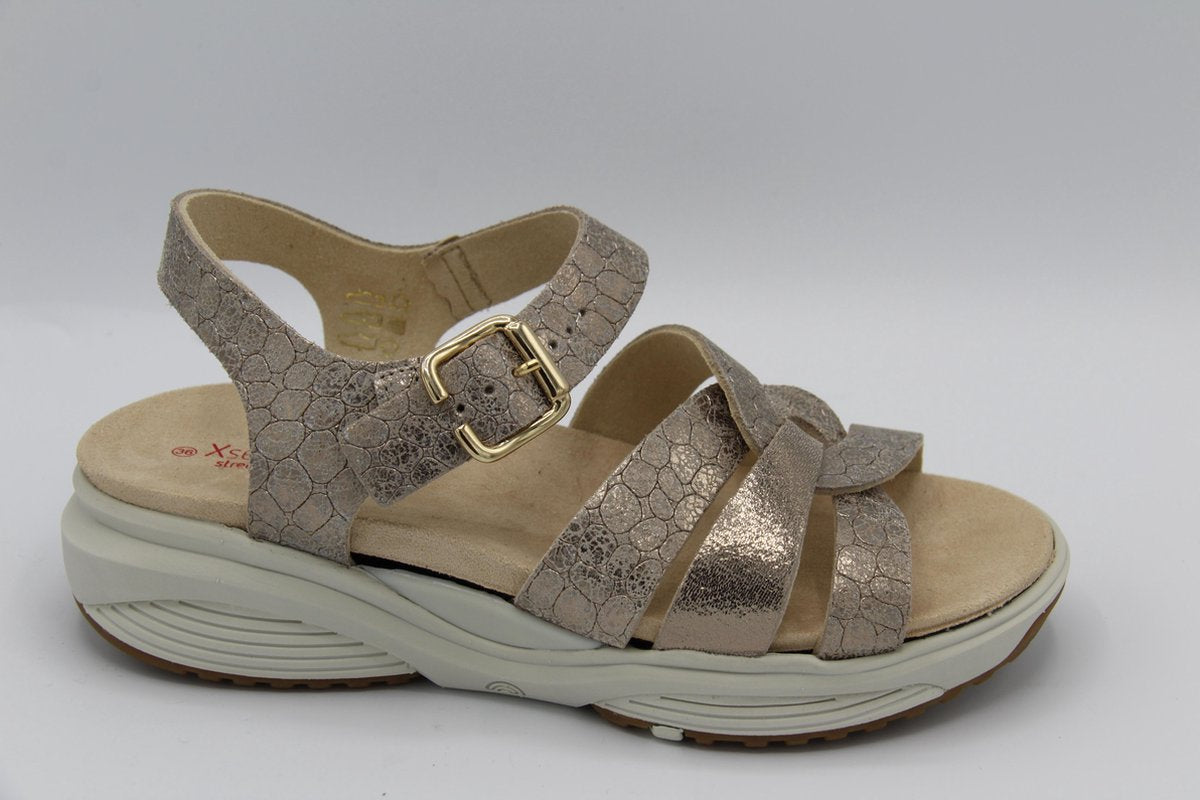 Xsensible- 30037 Rhodos- sandaal- sand metal/ goud- G- maat 36