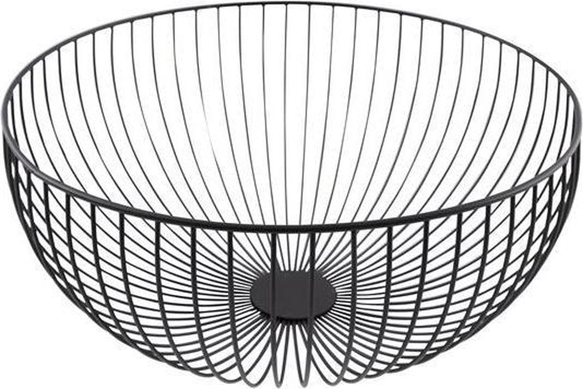 Point-Virgule - Wire - Fruitschaal - Fruitmand - Metaal - zwart ø 30cm H 13cm