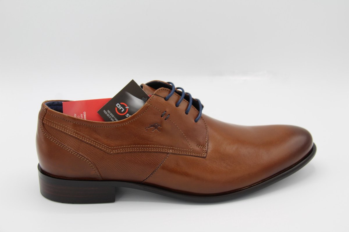 Fluchos- 21498- Apolo- cognac veterschoen- klassiek- maat 43
