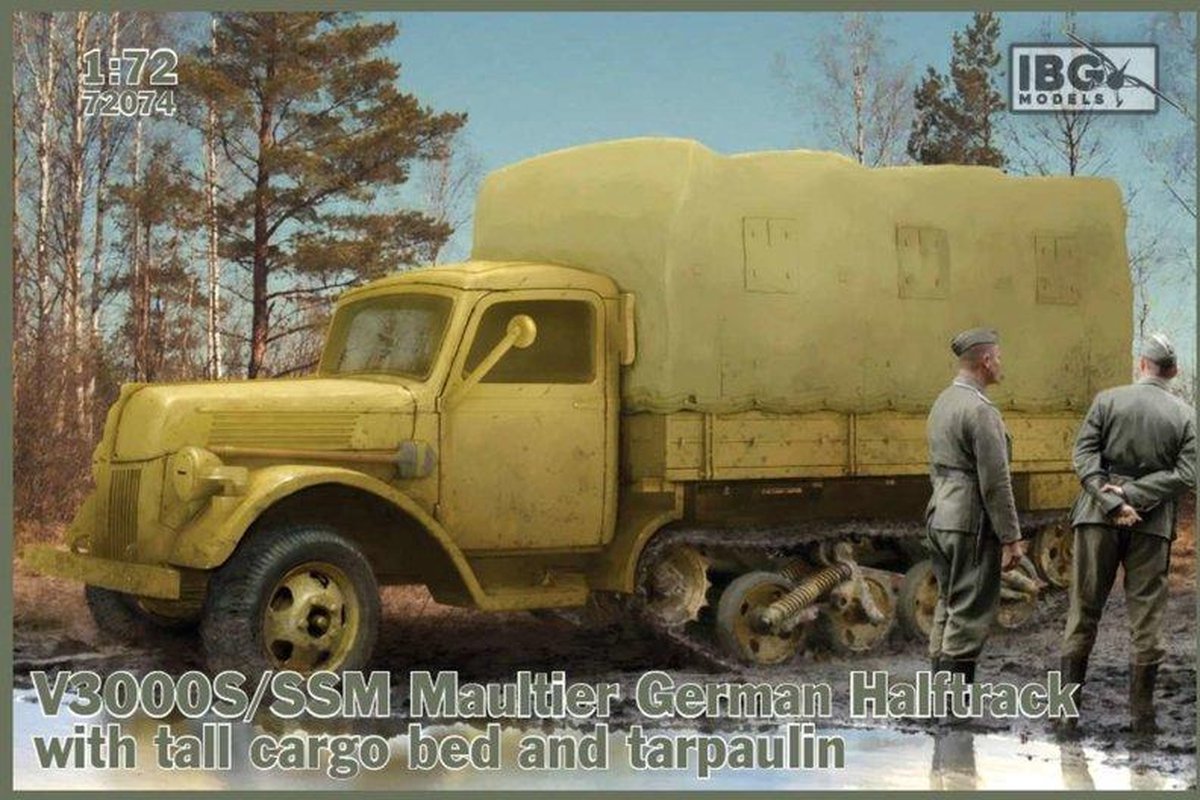 IBG | 72074 | V3000s/SSM Maultier w/ tall cargo bed & tarpaulin 1:72