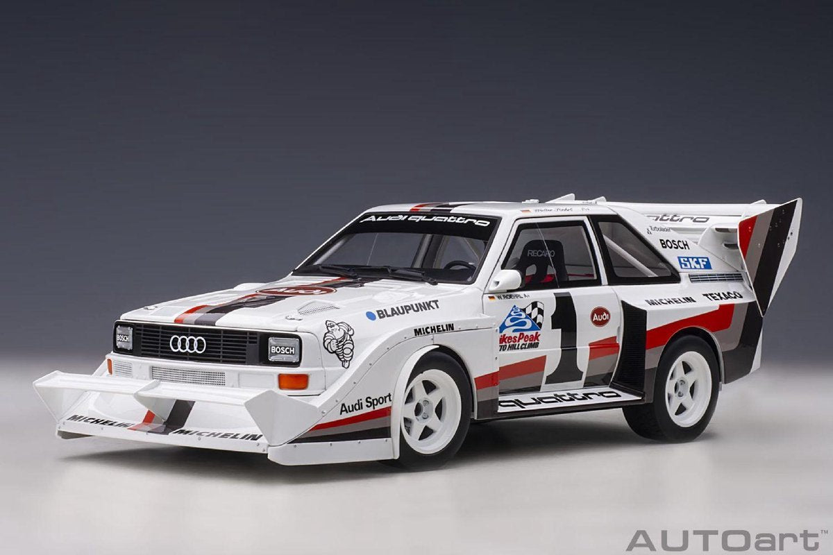 AutoArt 1/18 Audi Sport Quattro S1 - 1987 winner Pikes Peak #1 Walter Röhrl