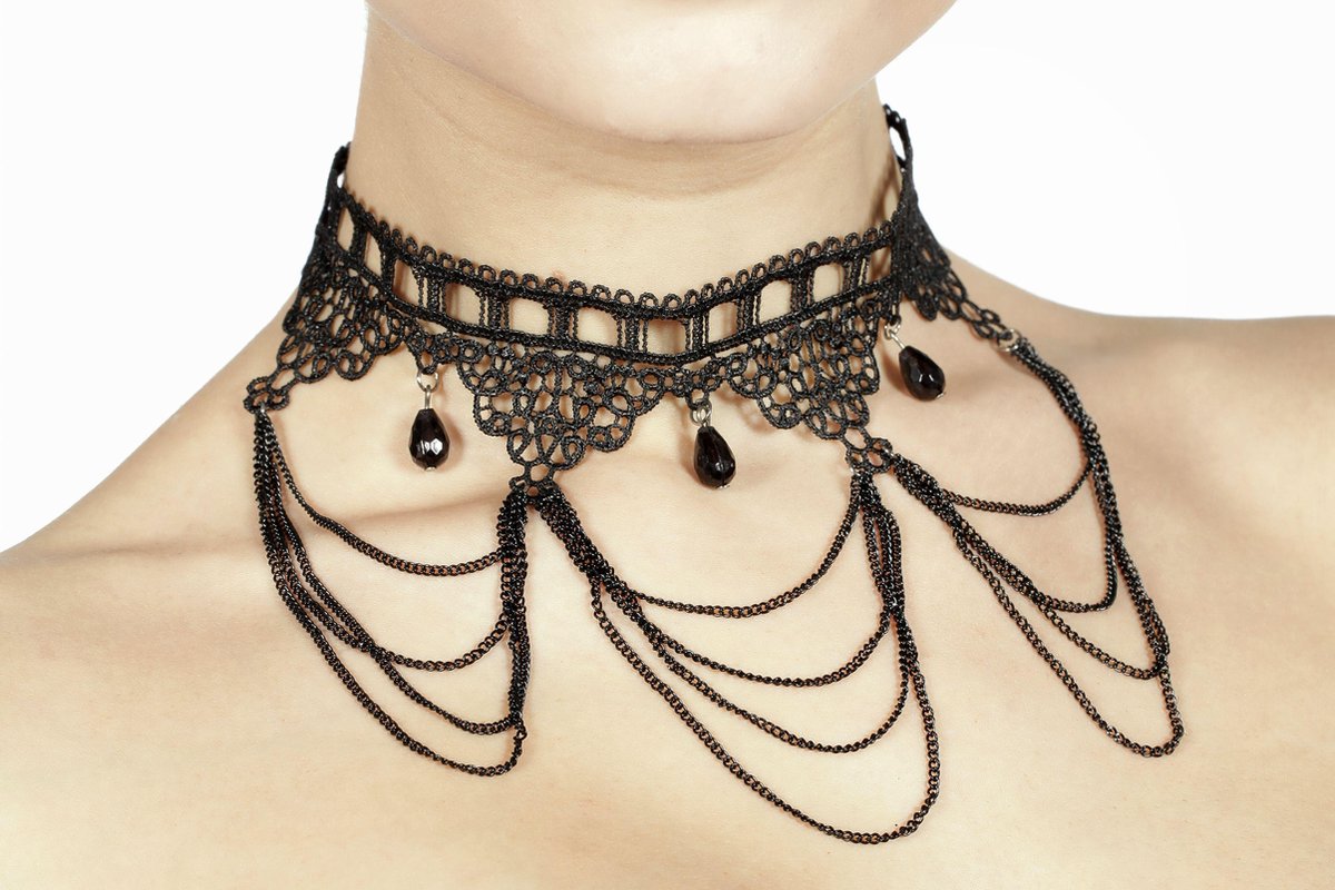 Choker kant zwart