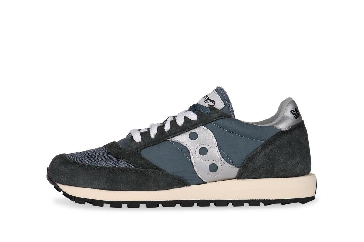Saucony - Unisex Sneakers Jazz Original Vintage Blue/Navy/Zilver - Blauw - Maat 39