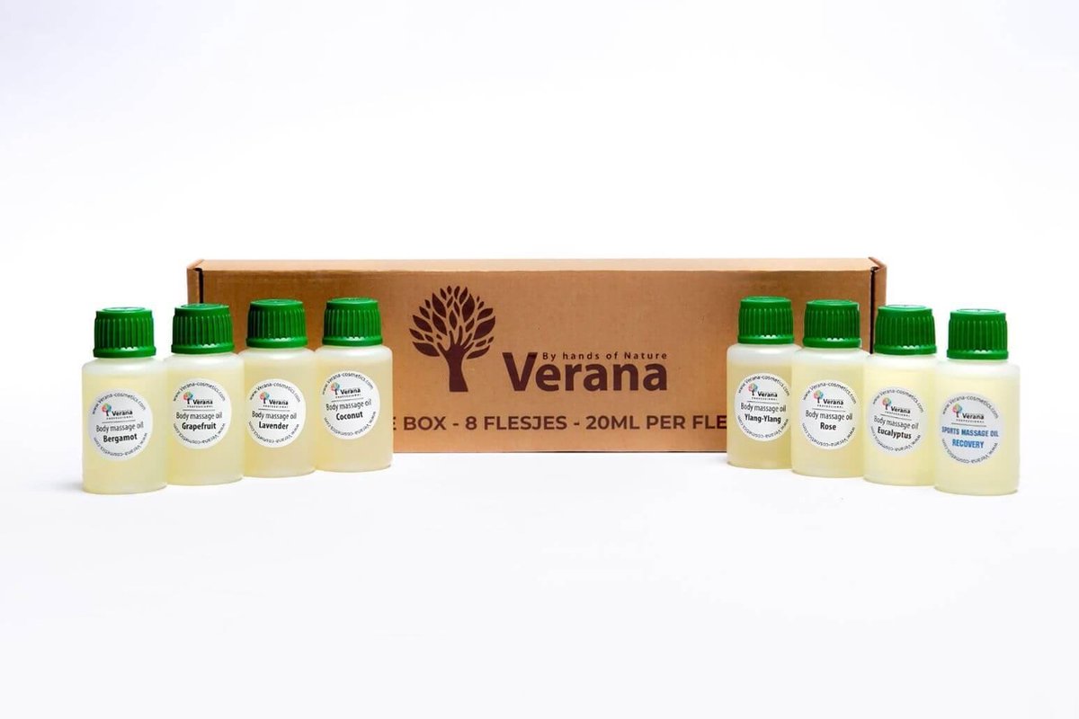 Verana Geschenkset Proefpakket Massageolie 8x 20ml