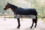 G-Horse | Outdoor Regen/Winter deken | 200 gram | 105 cm | Zwart/grijs | 600DN