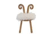 J-Line Stoel Oor Schaap Hout Naturel