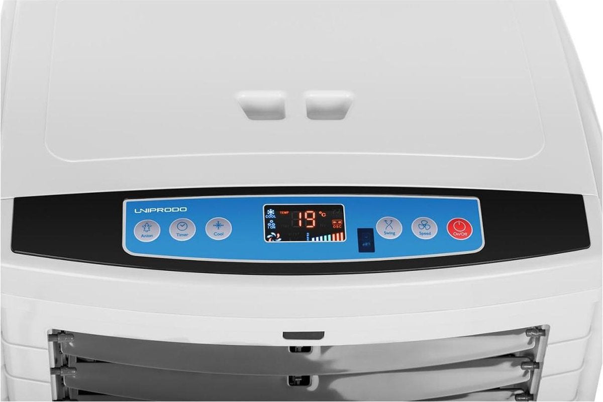 Uniprodo Verdampings luchtkoeler-40 L watertank- afstandsbediening - 3-in-1