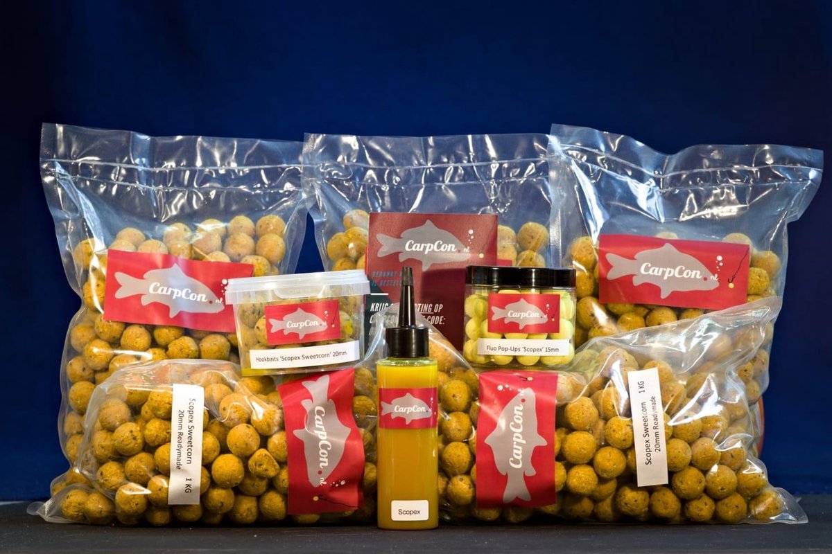 Luxe Voerpakket 'Scopex Sweetcorn' XXL - 20mm - Met 5kg (!) Boilies