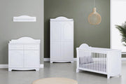 Cabino Daphne Complete Babykamer - Babybed & Commode & Kledingkast - Verstelbare bodem - Wit