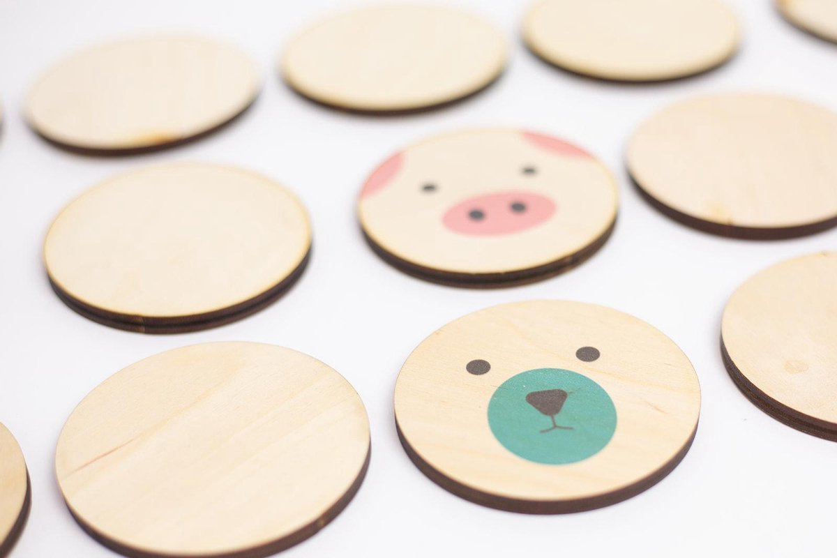 Houten Memory Spel Cute 18 Pcs