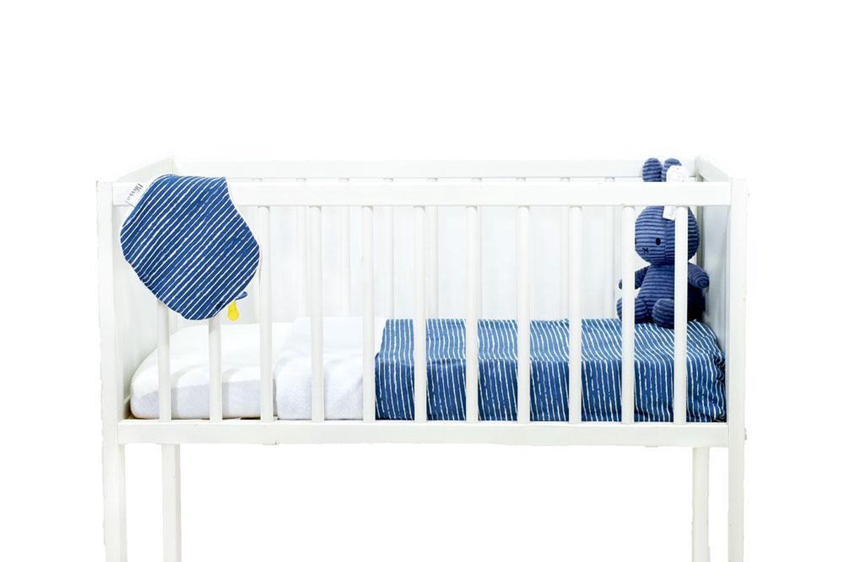 Wallabiezzz - Baby Deken -Wiegdeken - Streep Blauw - 75x90cm
