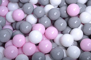 MeowBaby® Ballenbakballen set 400 ballenbak ballen - Grijs / Pastel Rose / Wit