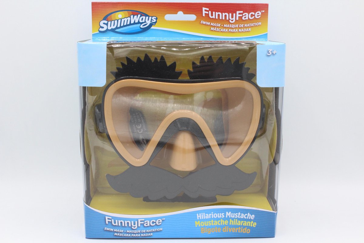 Zwemmasker - Duikbril Man met Snor - Swimways