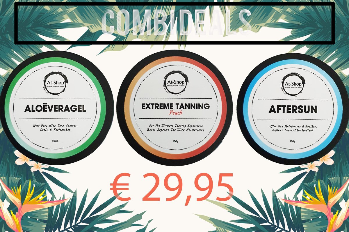 COMBIDEAL Extreme Tanning |NIEUWE GEUREN| Shine Brown | Tanning butter| Zonnestralen | Zonnebank creme | At-Shop | Sneller bruin | Zonnecreme | Zonnebrand| Snel bruiner | Australian Gold - PERZIK- ALOE VERA - AFTERSUN