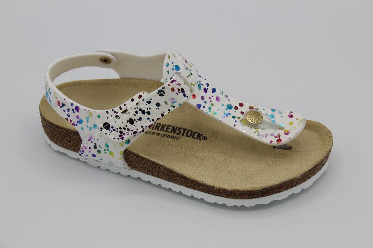 Birkenstock- 1019085 Teenslipper sandaal- wit confetti Kairo- regular_maat 32
