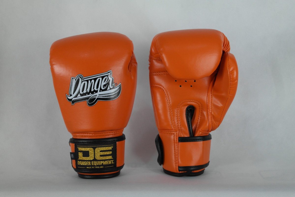 Bokshandschoenen voor kinderen Danger | PU | oranje - Product Kleur: Oranje / Product Maat: 6
