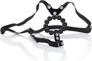 Lover's Thong With Stroker Beads - Black - Pantie -