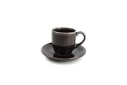 S&P - ARTISAN  - Black - Kop en Schotel - 22 cl - Set van 4