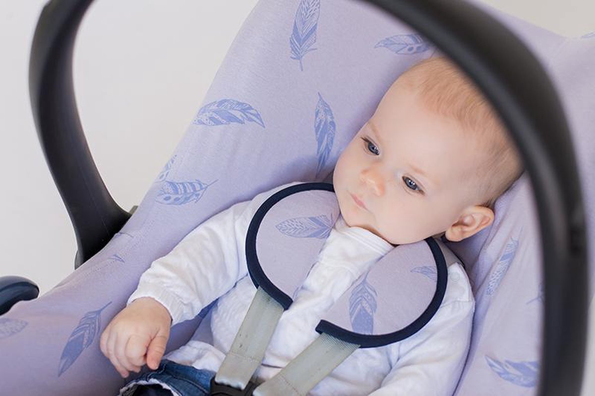 Wallabiezzz - Maxi Cosi Hoes voor Cabriofix Pebble Citi - Veertjes Paars
