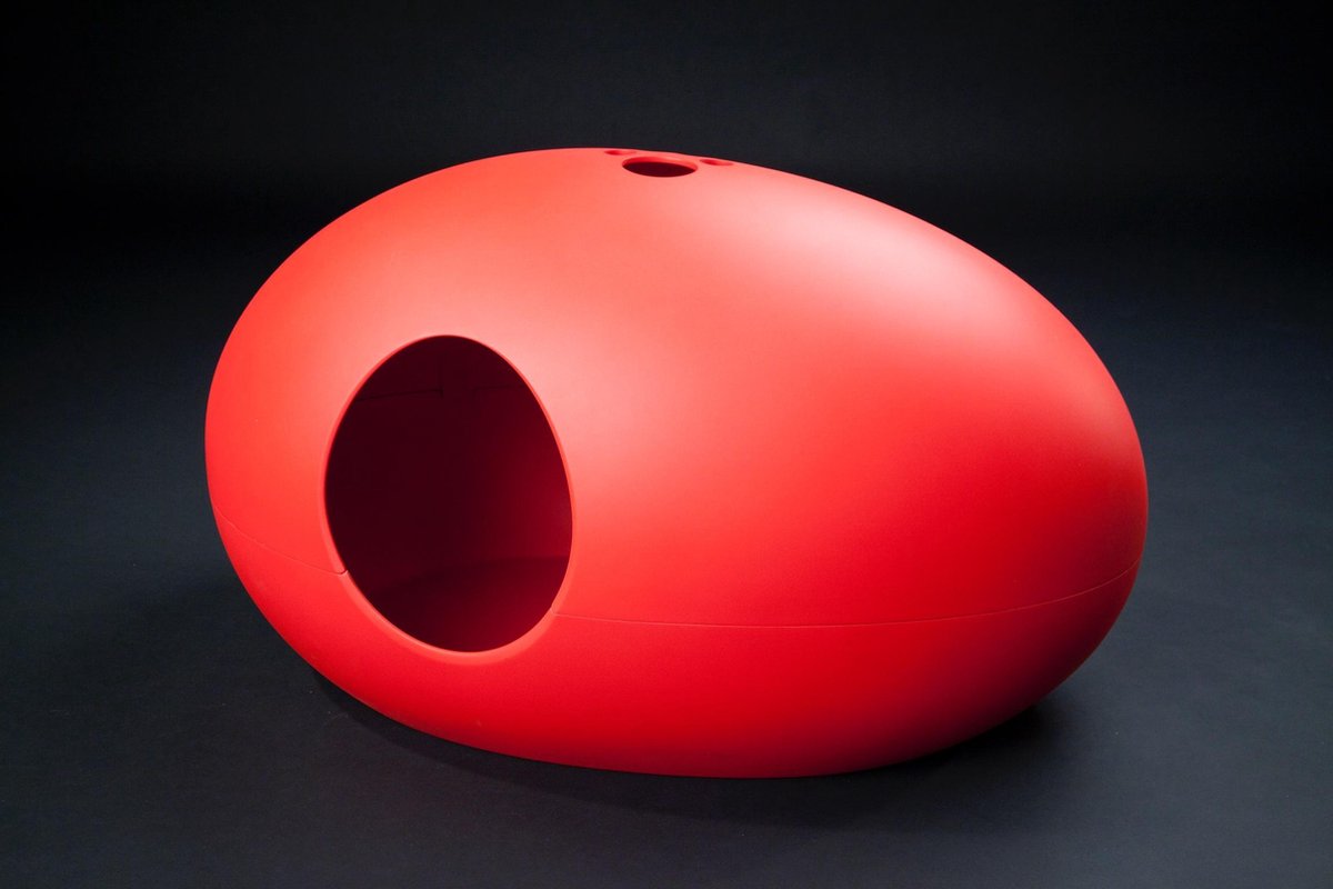 SinDesign Poopoopeedo Kattenbak - Rood - Ovaal