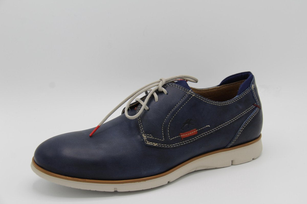 Fluchos- Giant 9796- Blauwe lederen veterschoen- heren - maat 43