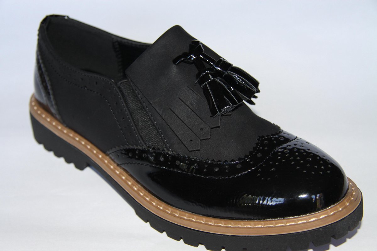 Florence zwart lak schoen maat : 36