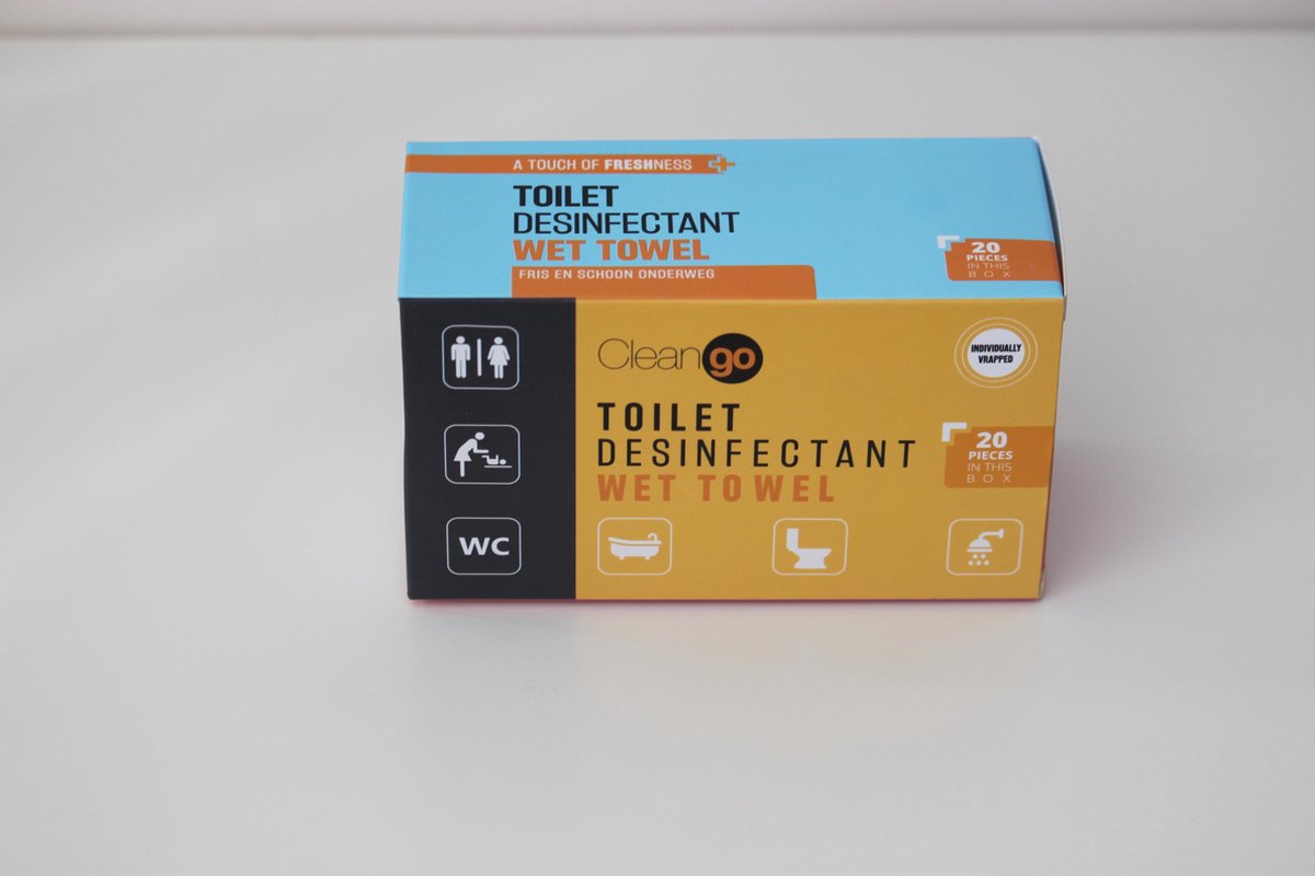 Cleango - hygienische reisdoekjes - desinfecterend - 20 stuks