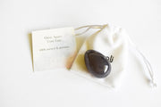 Ziamli yoni ei L (45*30 mm) - 100% agaat - Massage ei - Yoni egg grey agate - Drilled