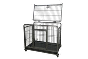Topmast Heavy Duty Hondenbench Opvouwbaar 108L×71W × 78H CM + Wielen