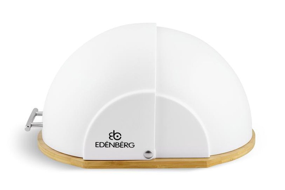 Edënbërg White Line - Luxe Broodtrommel - Vershouddoos - Bamboe/Kunststof