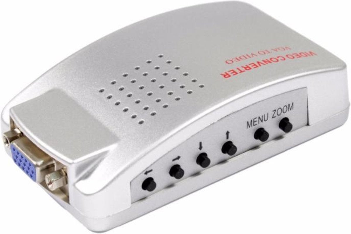 Coretek VGA naar Composiet RCA en S-VHS video converter / grijs