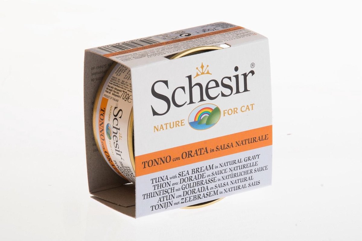 Schesir Tonijn & Zeebaars in Natuurlijke Saus - Kat - Natvoer - 1 x 70 gr
