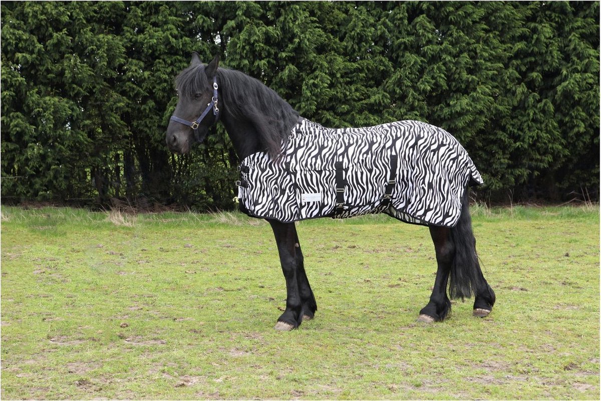 Waldhausen Vliegendeken Zebra Zwart&Wit 185 cm