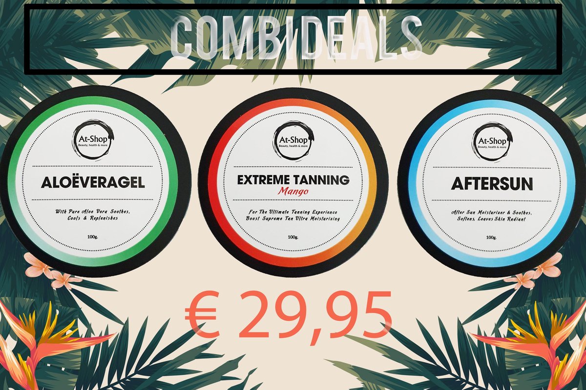 COMBIDEAL Extreme Tanning |NIEUWE GEUREN| Shine Brown | Tanning butter| Zonnestralen | Zonnebank creme | At-Shop | Sneller bruin | Zonnecreme | Zonnebrand| Snel bruiner | Australian Gold - MANGO- ALOE VERA - AFTERSUN