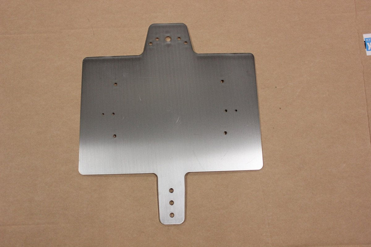 RVS LV Jeep 4x4 Vierkante grote kentekenhouder met 1 lamp - Landbouwkenteken