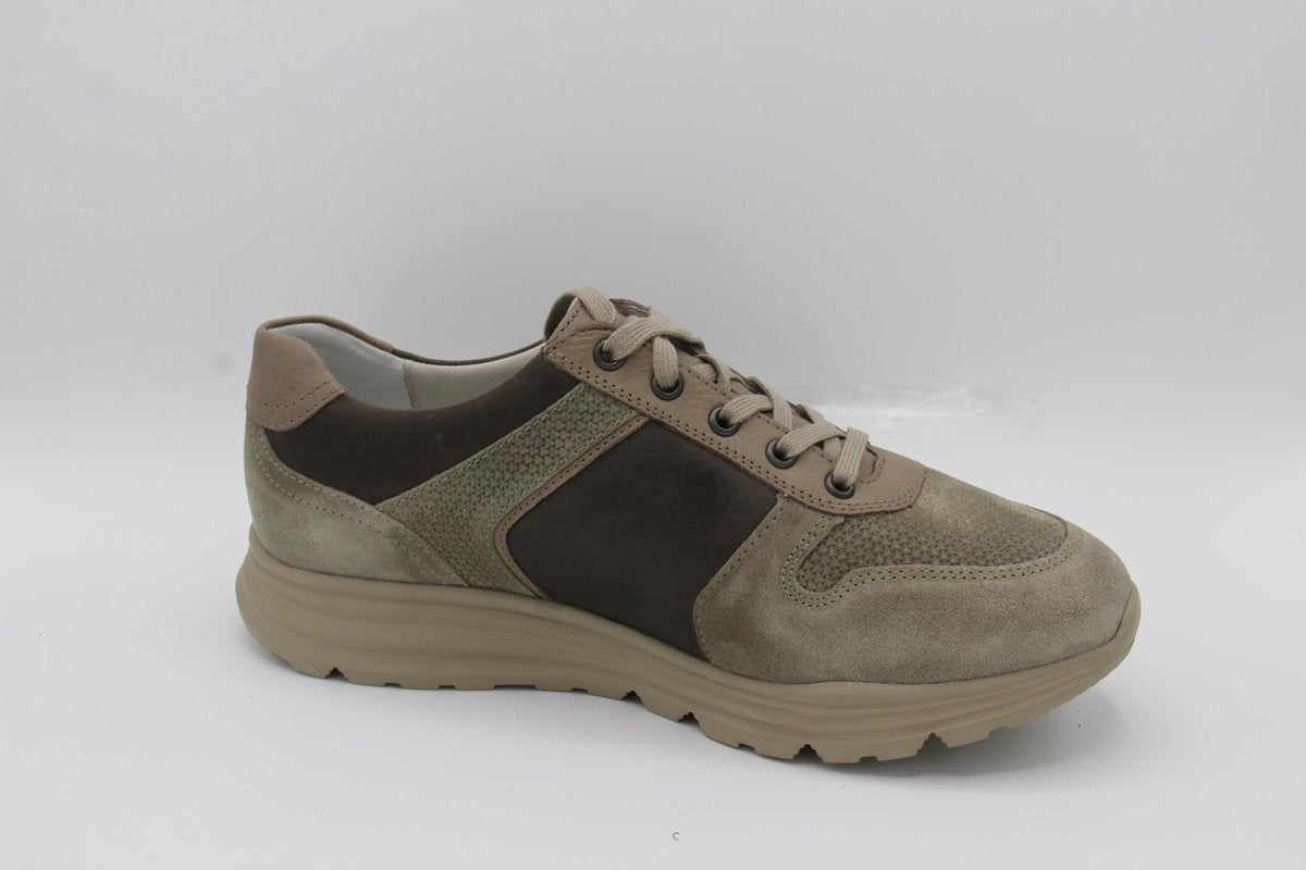 Mephisto- Brayan- Sportieve veterschoen- Light kaki- beige- breed- maat 7