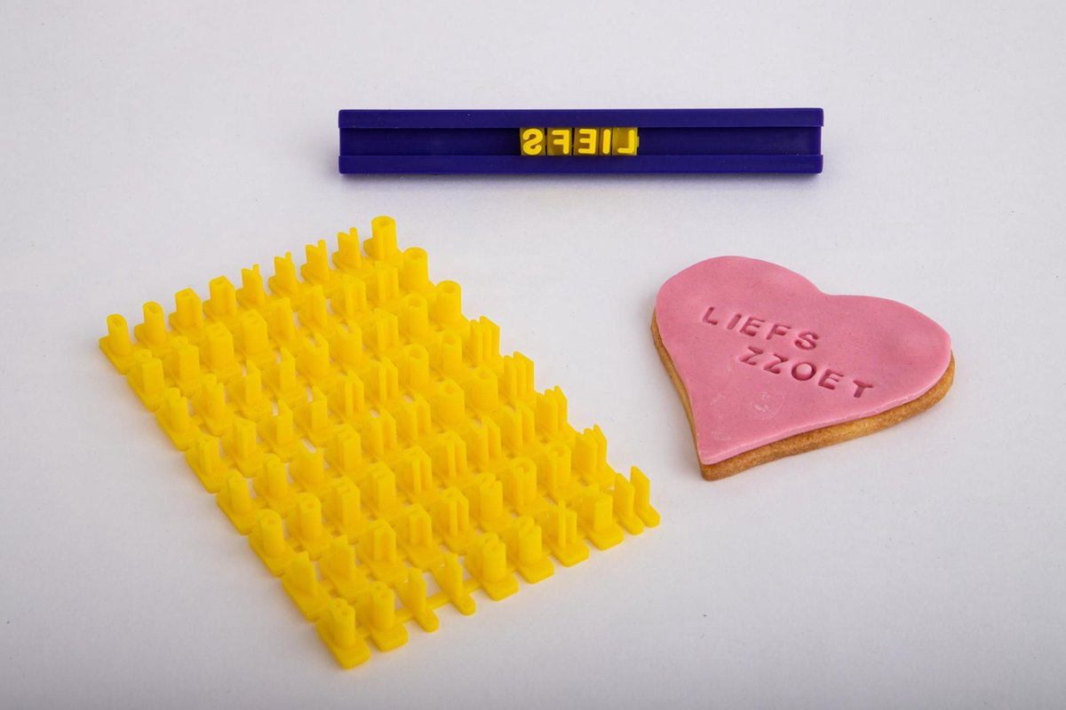 Stempelset koekjes - koekvorm stempel - letters op koekjes -  alfabet - diy - tekst op koekjes