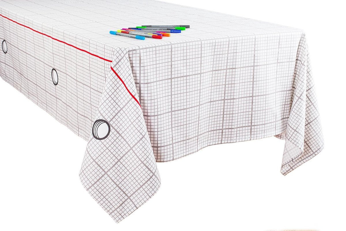Eat Sleep Doodle tafelkleed met uitwasbare stiften 250 x 150 cm