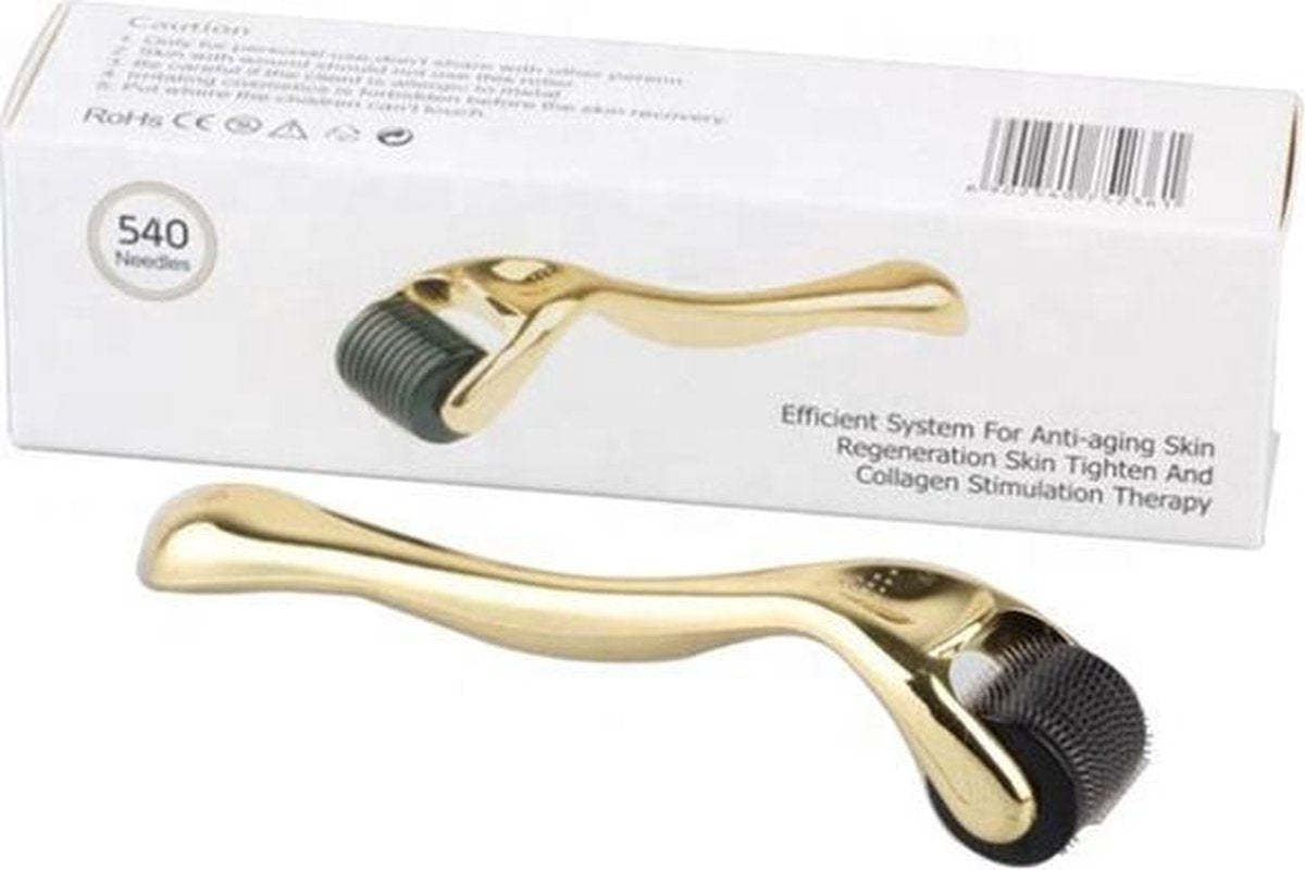 BrenLux - Dermaroller - Dermaroller gezicht - Fijne naaldjes roller gezicht - 3mm naaldjesroller - Verjonging huid - Cel vernieuwing toestel - Anti age toestel - Anti rimpel toestel - GRATIS vitamine C serum