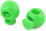 Bevestigingsclip met veer - Enkel gat - 16mm bol - Groen - 2 stuks