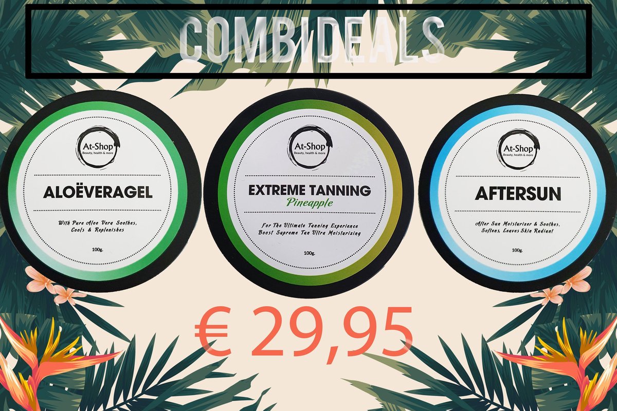COMBIDEAL Extreme Tanning |NIEUWE GEUREN| Shine Brown | Tanning butter| Zonnestralen | Zonnebank creme | At-Shop | Sneller bruin | Zonnecreme | Zonnebrand| Snel bruiner | Australian Gold - ANANAS- ALOE VERA - AFTERSUN