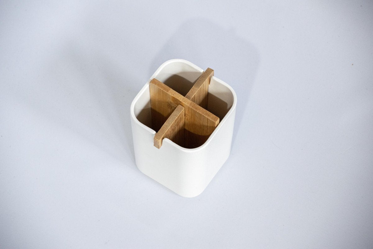 Hipperboo® - Bamboe - Organizer - Tandenborstelhouder - Formaat 7.5x7.5x10 cm