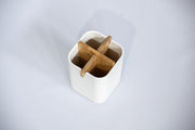 Hipperboo® - Bamboe - Organizer - Tandenborstelhouder - Formaat 7.5x7.5x10 cm