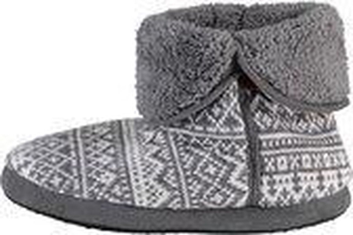 Pantoffels heren - Sloffen - Pantoffels - Sloffen heren - Hoog - Patroon - Wit - Grijs - Maat 43/44