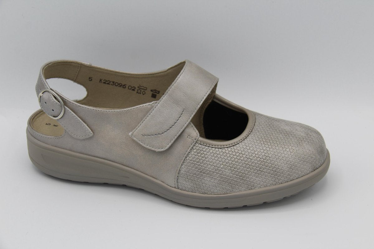 Solidus- 29516- soft bandschoen dames- grijs sasso-k- maat 5
