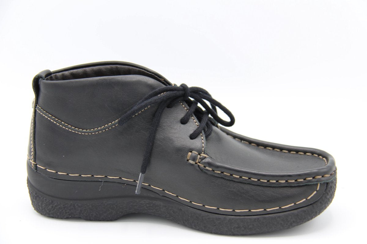 Wolky - 6285  Roll casual zwarte veter schoen- maat 36