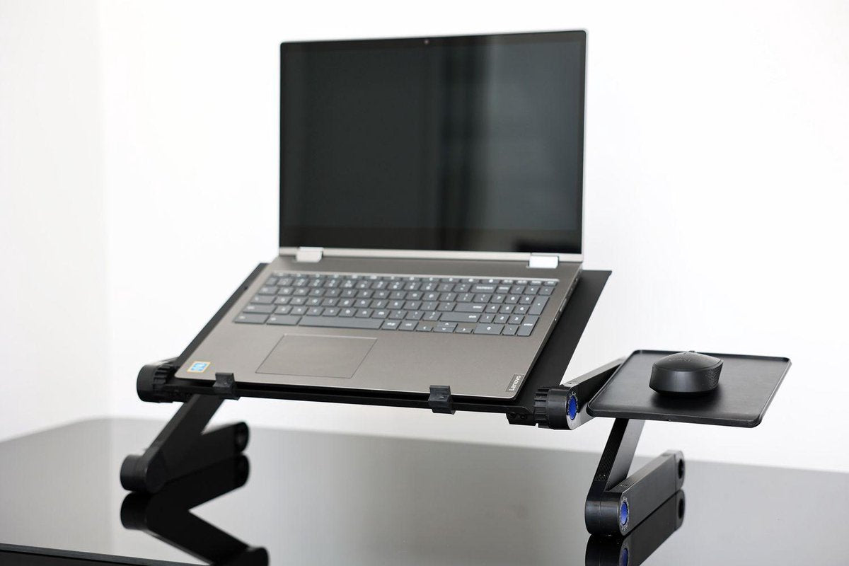 Verstelbare laptoptafel - Laptopstandaard bed / bank - Met muishouder